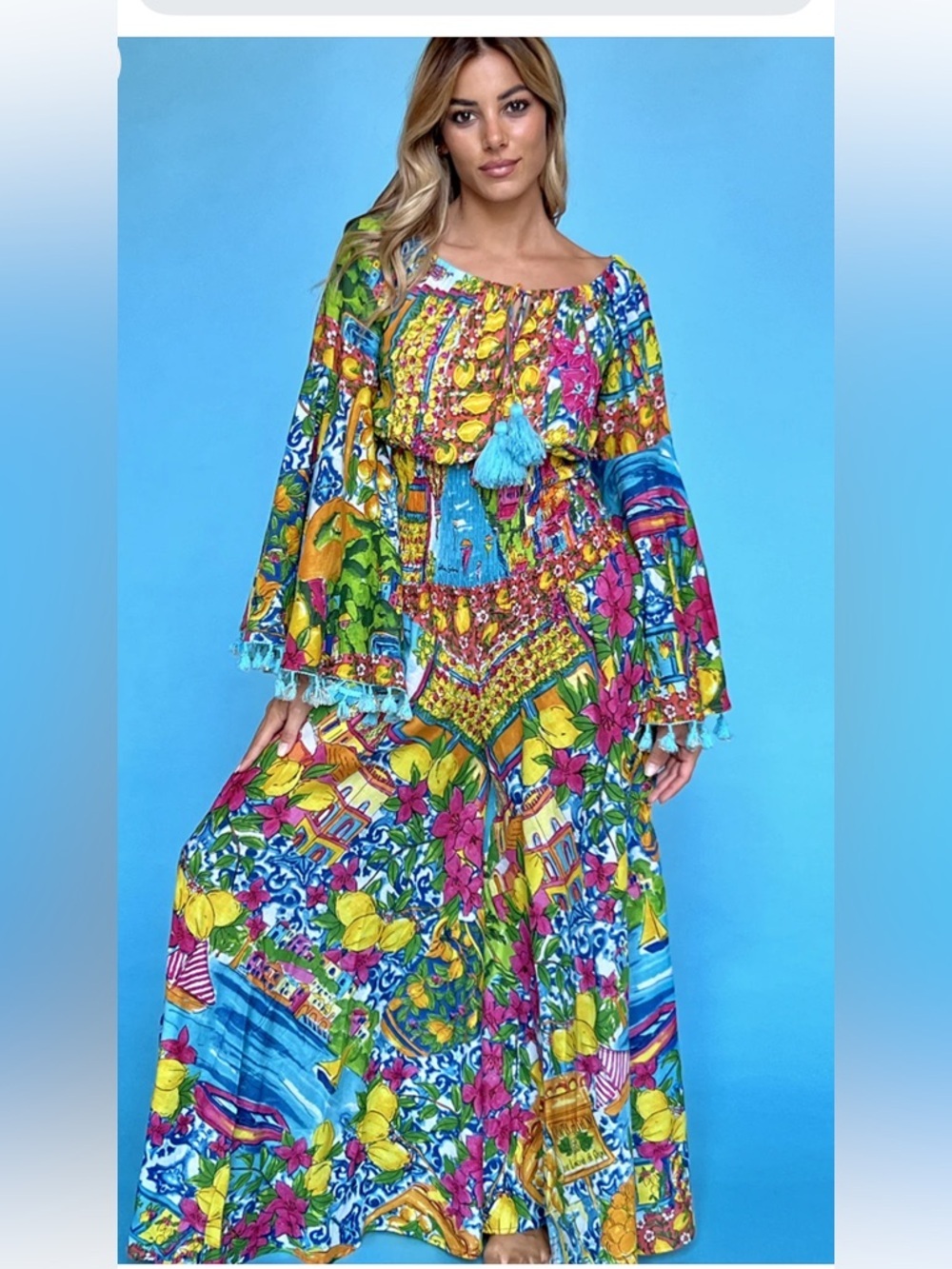 Antica Sartoria Colorful Off-Shoulder Romper Jumpsuit NWT O/S
